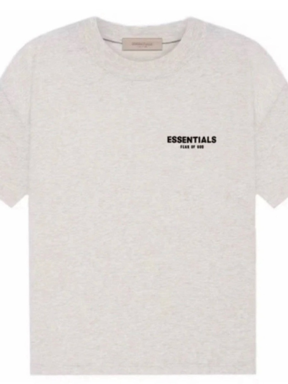 Fear of God Essentials Short Sleeve Light Oatmeal with Black Logo